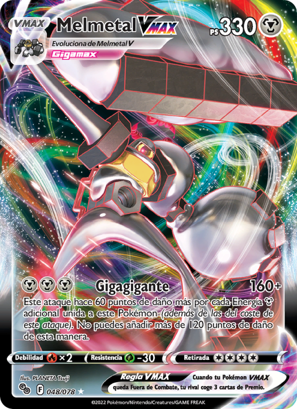 Melmetal VMAX 048 — Pokémon GO (Spanish Pokémon TCG card)
