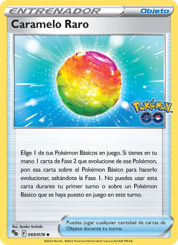 Caramelo Raro 069 — Pokémon GO (Spanish Pokémon TCG card)