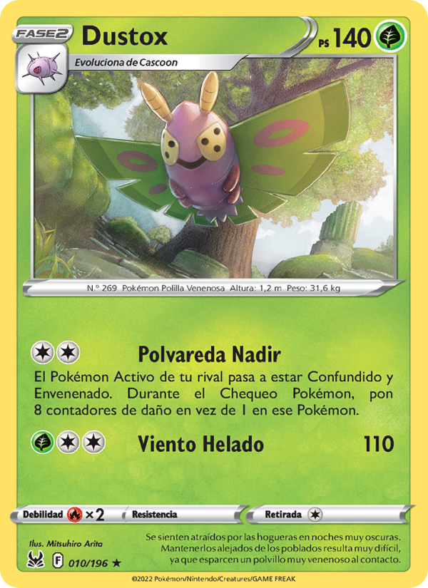 Dustox 010 — Lost Origin (Spanish Pokémon TCG card)