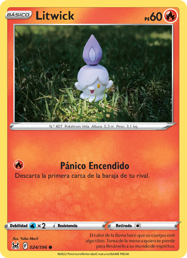 Litwick 024 — Lost Origin (Spanish Pokémon TCG card)