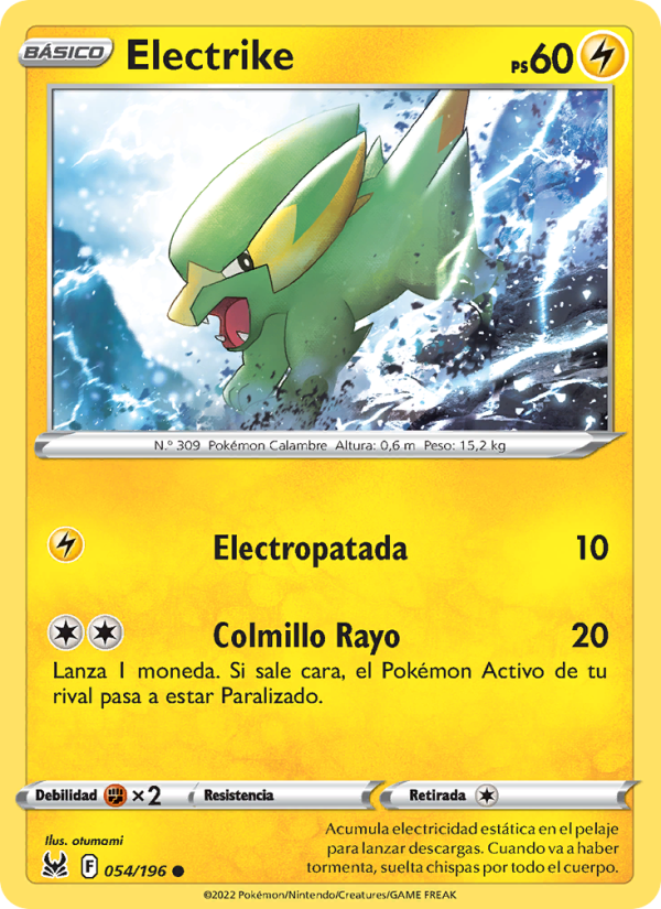 Electrike 054 — Lost Origin (Spanish Pokémon TCG card)