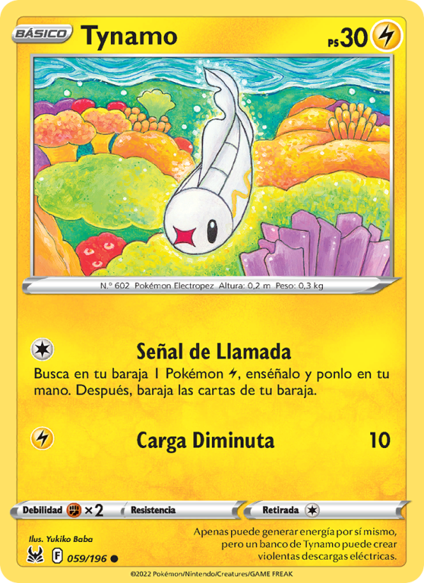 Tynamo 059 — Lost Origin (Spanish Pokémon TCG card)