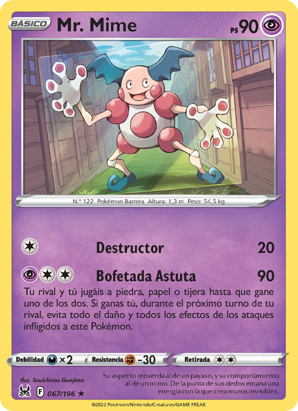 Mr. Mime 067 — Lost Origin (Spanish Pokémon TCG card)