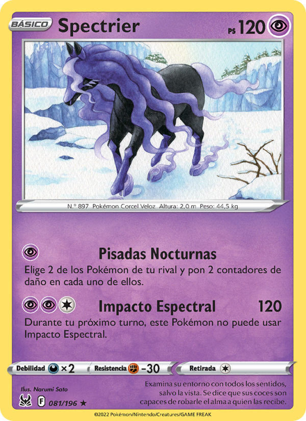 Spectrier 081 — Lost Origin (Spanish Pokémon TCG card)