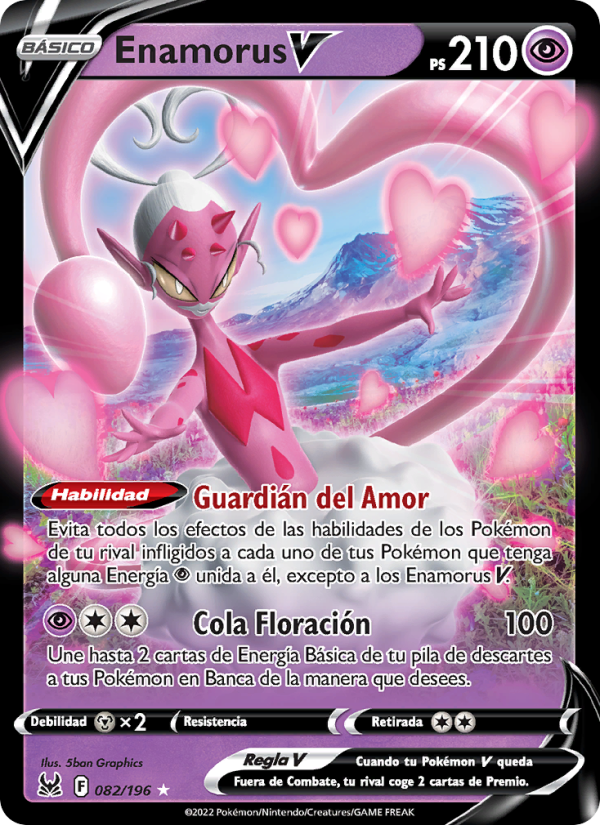 Enamorus V 082 — Lost Origin (Spanish Pokémon TCG card)