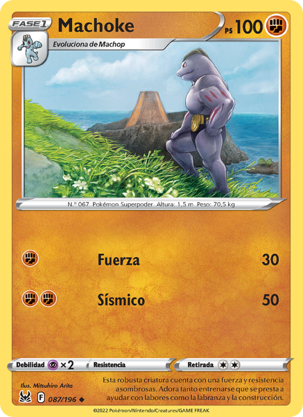 Machoke 087 — Lost Origin (Spanish Pokémon TCG card)