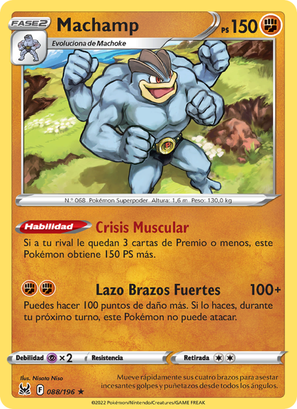 Machamp 088 — Lost Origin (Spanish Pokémon TCG card)