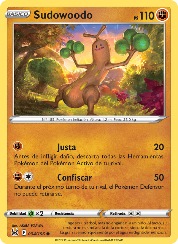 Sudowoodo 094 — Lost Origin (Spanish Pokémon TCG card)