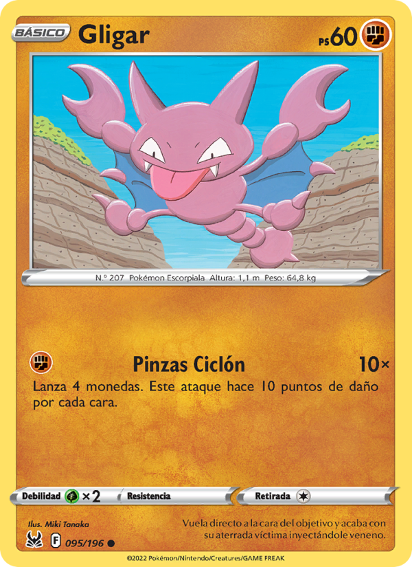 Gligar 095 — Lost Origin (Spanish Pokémon TCG card)