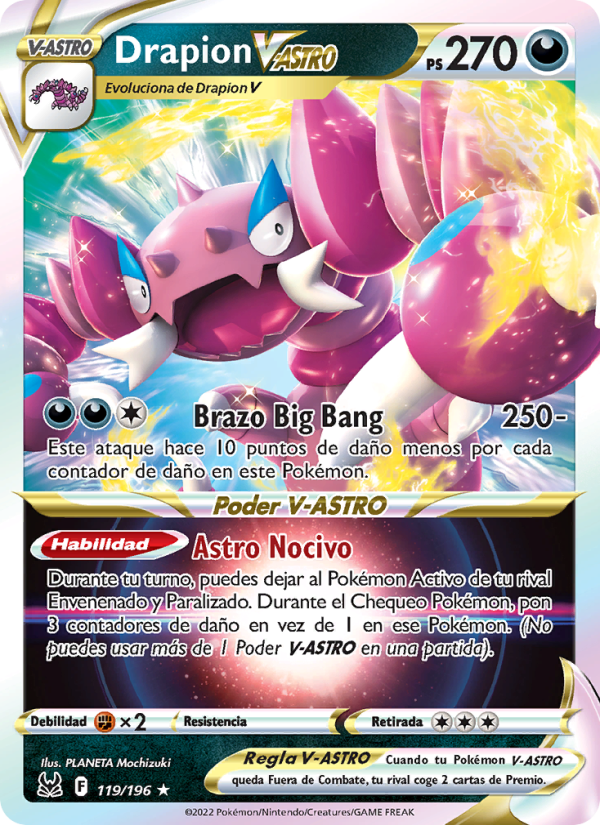 Drapion V-ASTRO 119 — Lost Origin (Spanish Pokémon TCG card)