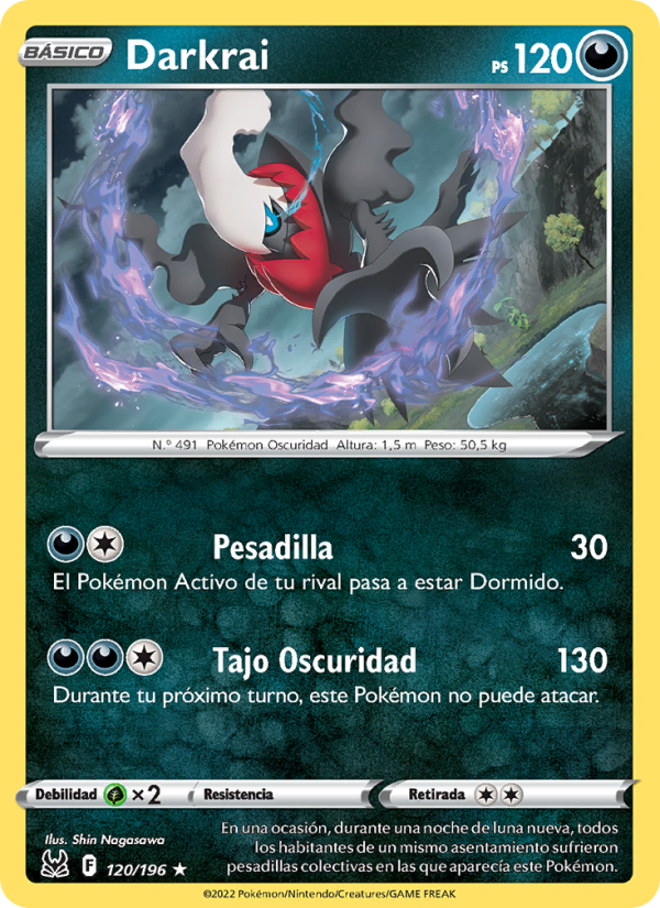 Darkrai 120 — Lost Origin (Spanish Pokémon TCG card)