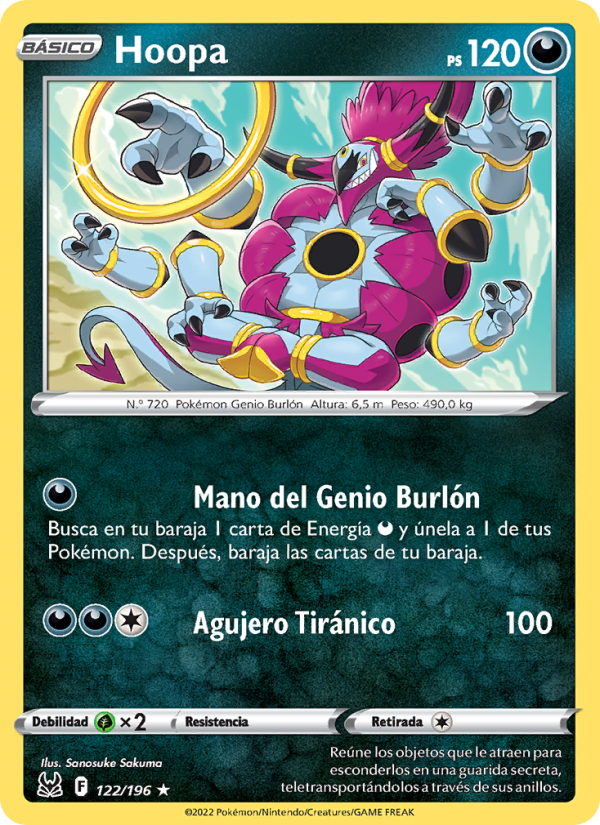 Hoopa 122 — Lost Origin (Spanish Pokémon TCG card)