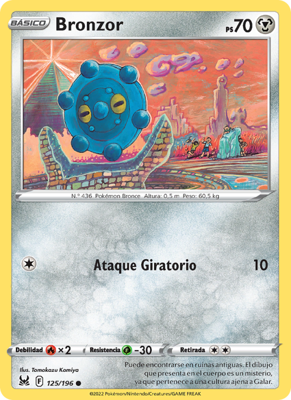 Bronzor 125 — Lost Origin (Spanish Pokémon TCG card)