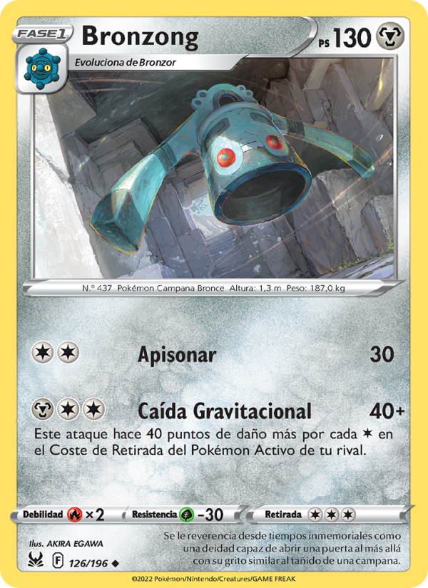 Bronzong 126 — Lost Origin (Spanish Pokémon TCG card)