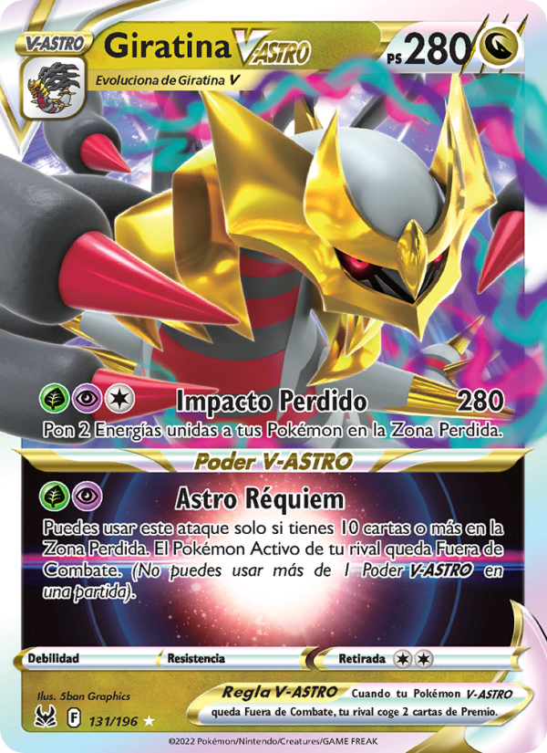 Giratina V-ASTRO 131 — Lost Origin (Spanish Pokémon TCG card)