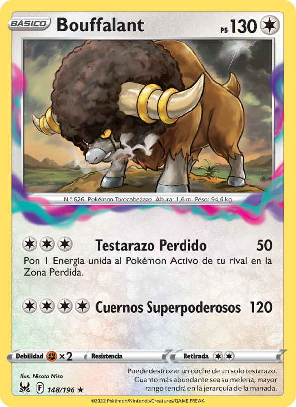 Bouffalant 148 — Lost Origin (Spanish Pokémon TCG card)