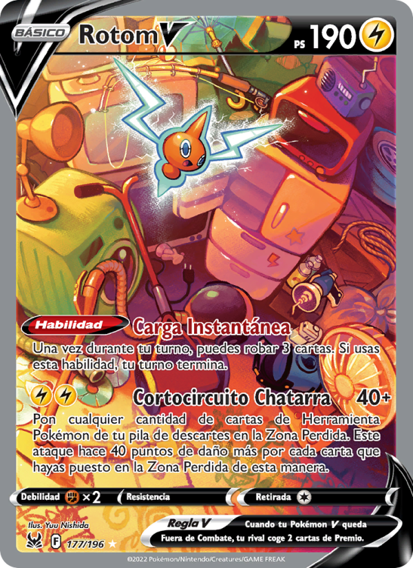 Rotom V 177 — Lost Origin (Spanish Pokémon TCG card)