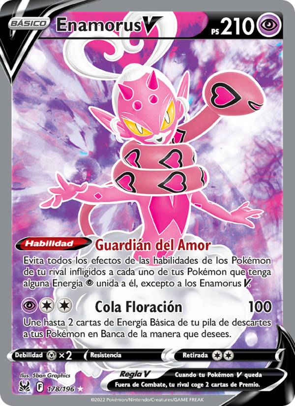 Enamorus V 178 — Lost Origin (Spanish Pokémon TCG card)