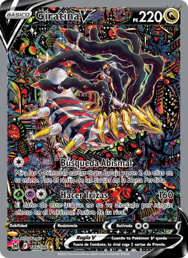 Giratina V 186 — Lost Origin (Spanish Pokémon TCG card)
