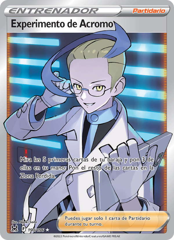 Experimento de Acromo 190 — Lost Origin (Spanish Pokémon TCG card)