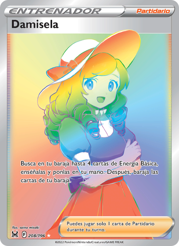 Damisela 208 — Lost Origin (Spanish Pokémon TCG card)