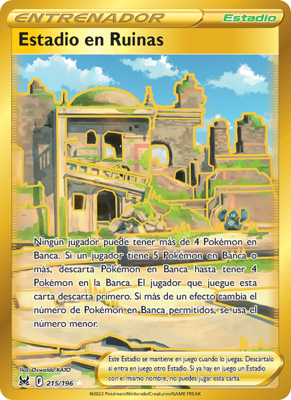 Estadio en Ruinas 215 — Lost Origin (Spanish Pokémon TCG card)