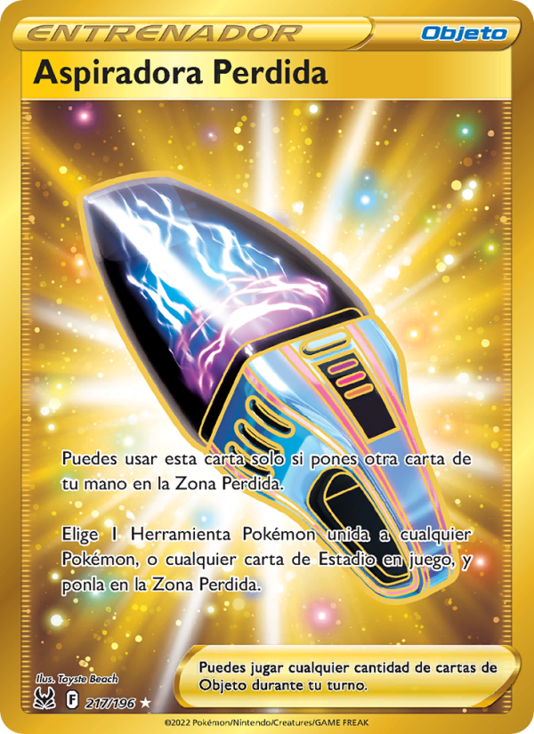Aspiradora Perdida 217 — Lost Origin (Spanish Pokémon TCG card)
