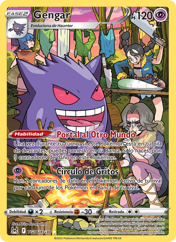 Gengar TG06 — Lost Origin (Spanish Pokémon TCG card)