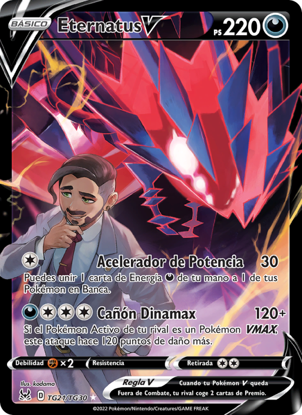 Eternatus V TG21 — Lost Origin (Spanish Pokémon TCG card)