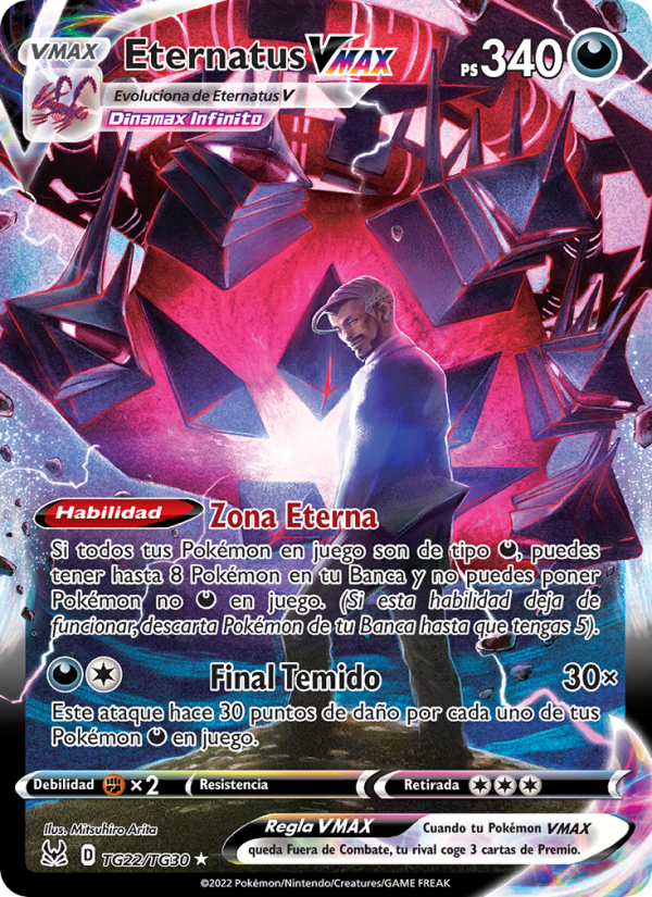 Eternatus VMAX TG22 — Lost Origin (Spanish Pokémon TCG card)