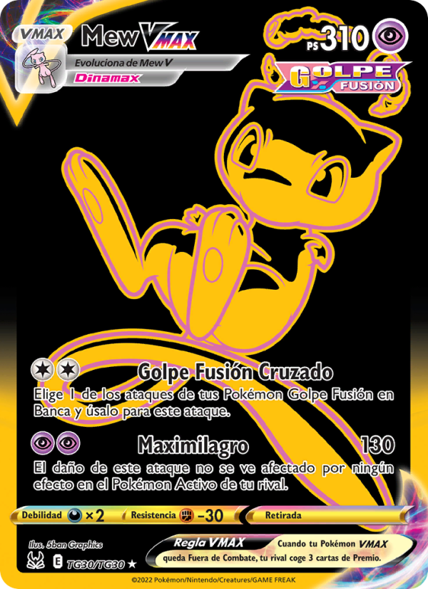 Mew VMAX TG30 — Lost Origin (Spanish Pokémon TCG card)