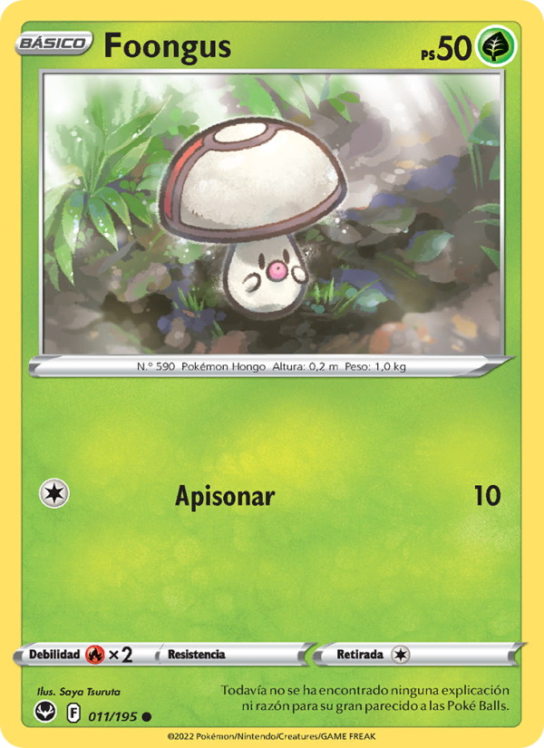Foongus 011 — Silver Tempest (Spanish Pokémon TCG card)