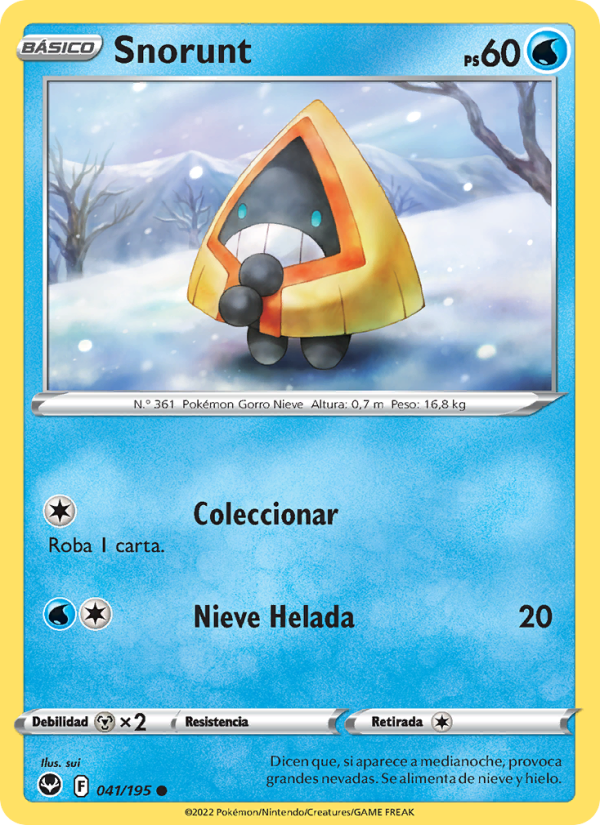 Snorunt 041 — Silver Tempest (Spanish Pokémon TCG card)