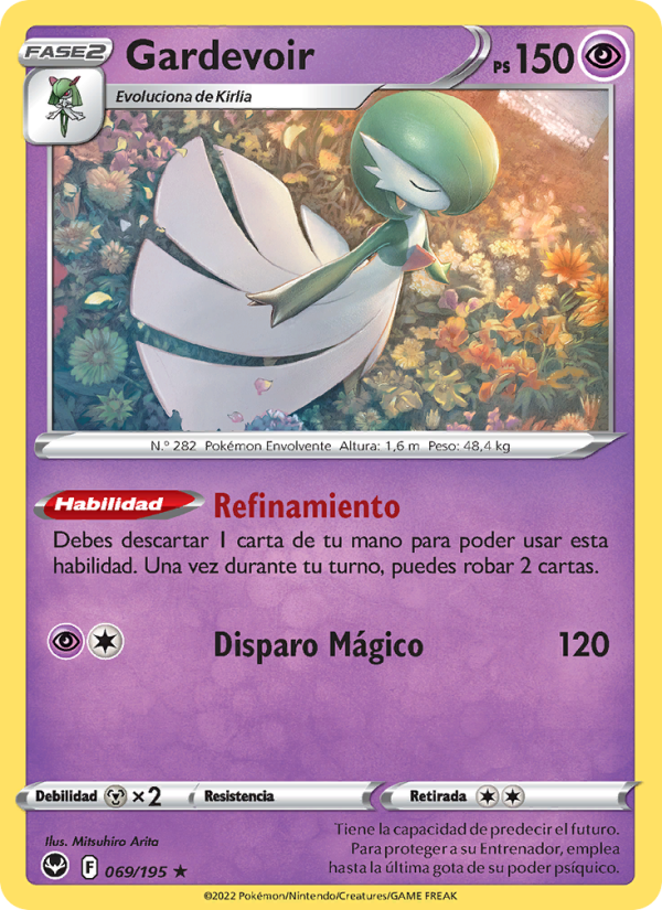 Gardevoir 069 — Silver Tempest (Spanish Pokémon TCG card)