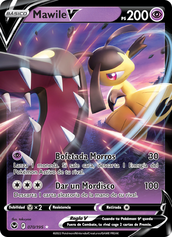 Mawile V 070 — Silver Tempest (Spanish Pokémon TCG card)