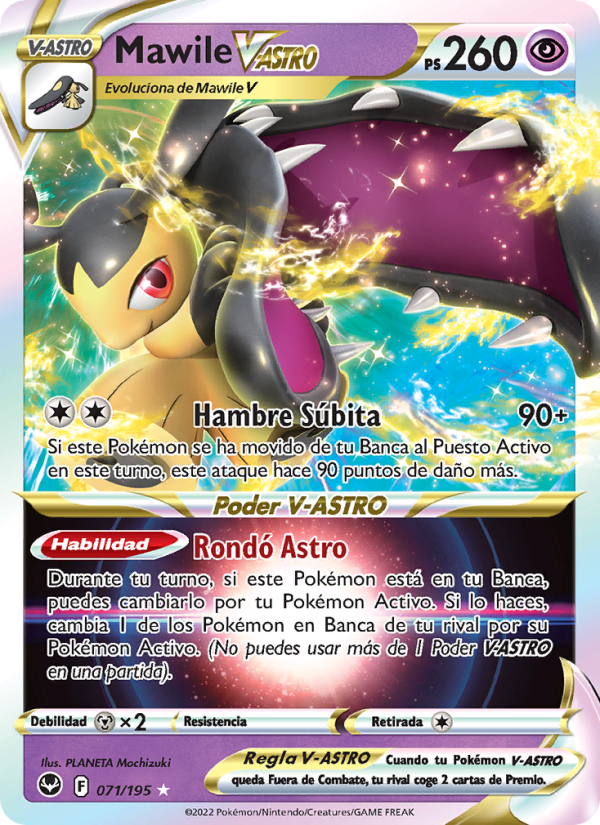 Mawile V-ASTRO 071 — Silver Tempest (Spanish Pokémon TCG card)