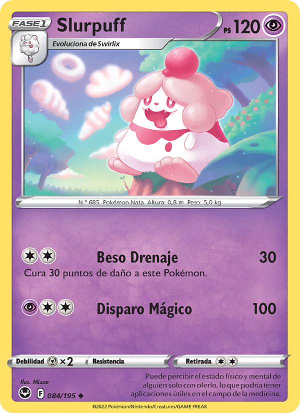 Slurpuff 084 — Silver Tempest (Spanish Pokémon TCG card)