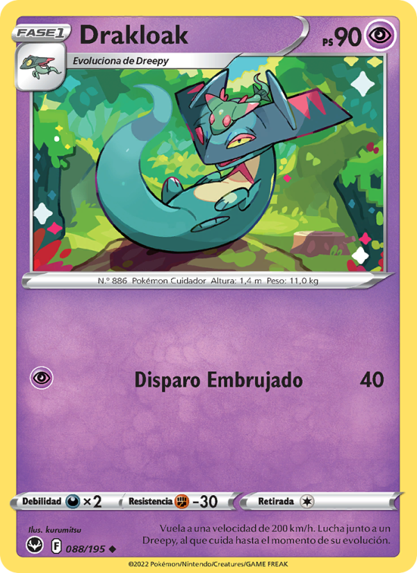 Drakloak 088 — Silver Tempest (Spanish Pokémon TCG card)