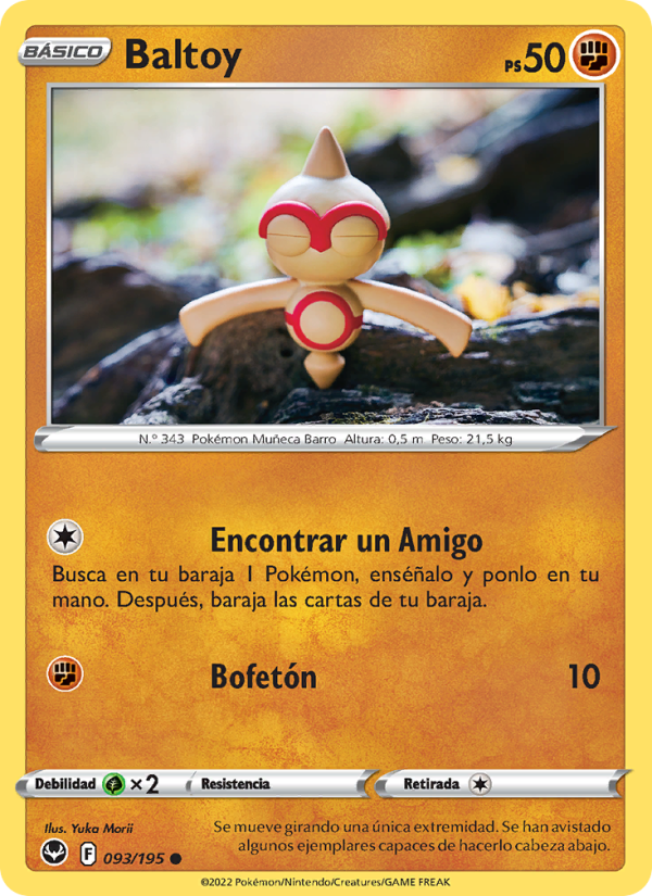 Baltoy 093 — Silver Tempest (Spanish Pokémon TCG card)