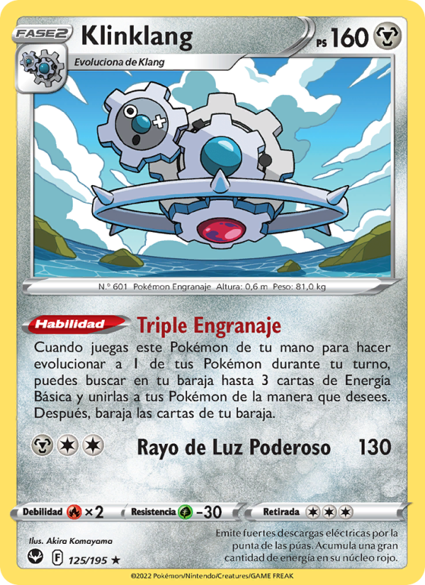Klinklang 125 — Silver Tempest (Spanish Pokémon TCG card)
