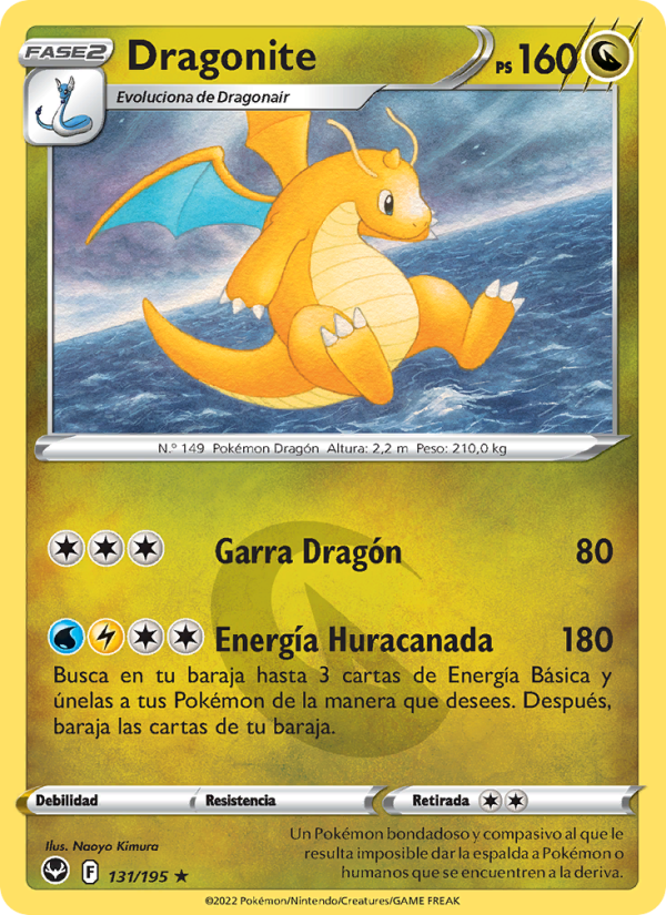 Dragonite 131 — Silver Tempest (Spanish Pokémon TCG card)