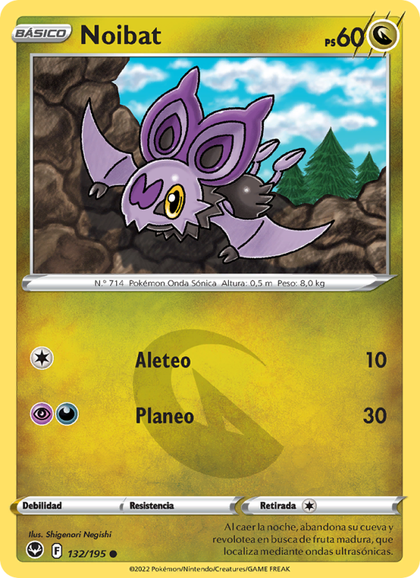 Noibat 132 — Silver Tempest (Spanish Pokémon TCG card)