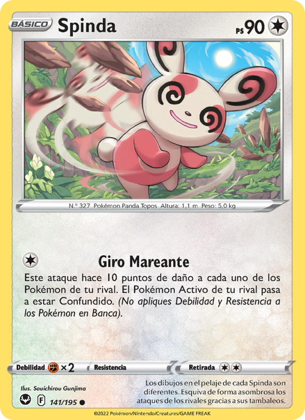 Spinda 141 — Silver Tempest (Spanish Pokémon TCG card)