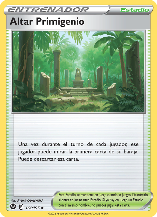Altar Primigenio 161 — Silver Tempest (Spanish Pokémon TCG card)