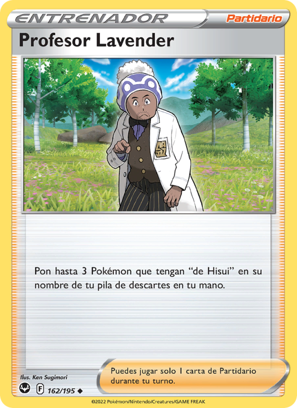 Profesor Lavender 162 — Silver Tempest (Spanish Pokémon TCG card)