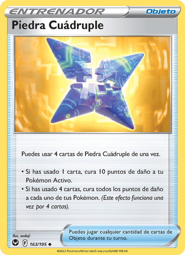 Piedra Cuádruple 163 — Silver Tempest (Spanish Pokémon TCG card)