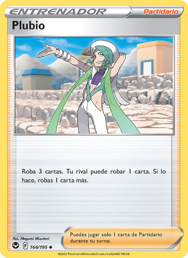 Plubio 166 — Silver Tempest (Spanish Pokémon TCG card)