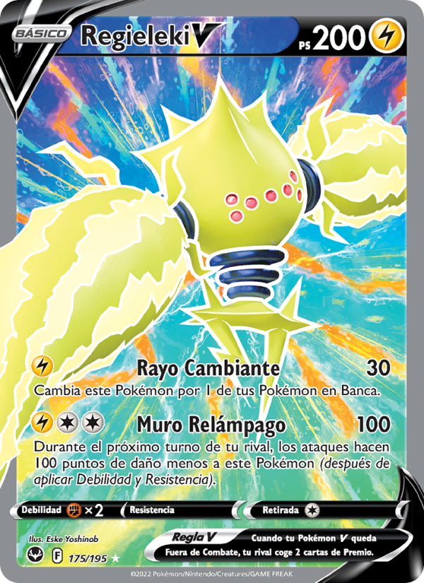 Regieleki V 175 — Silver Tempest (Spanish Pokémon TCG card)