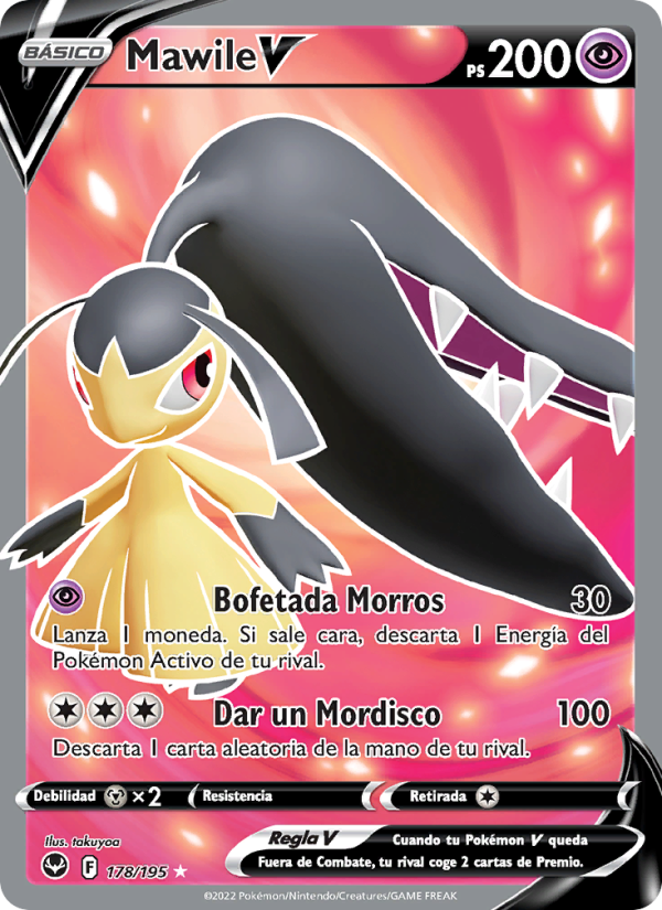 Mawile V 178 — Silver Tempest (Spanish Pokémon TCG card)
