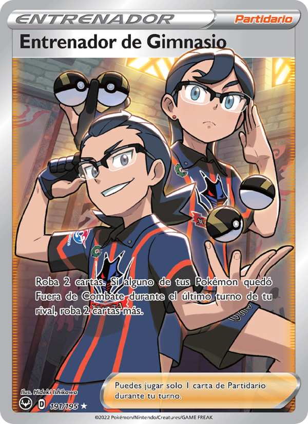 Entrenador de Gimnasio 191 — Silver Tempest (Spanish Pokémon TCG card)